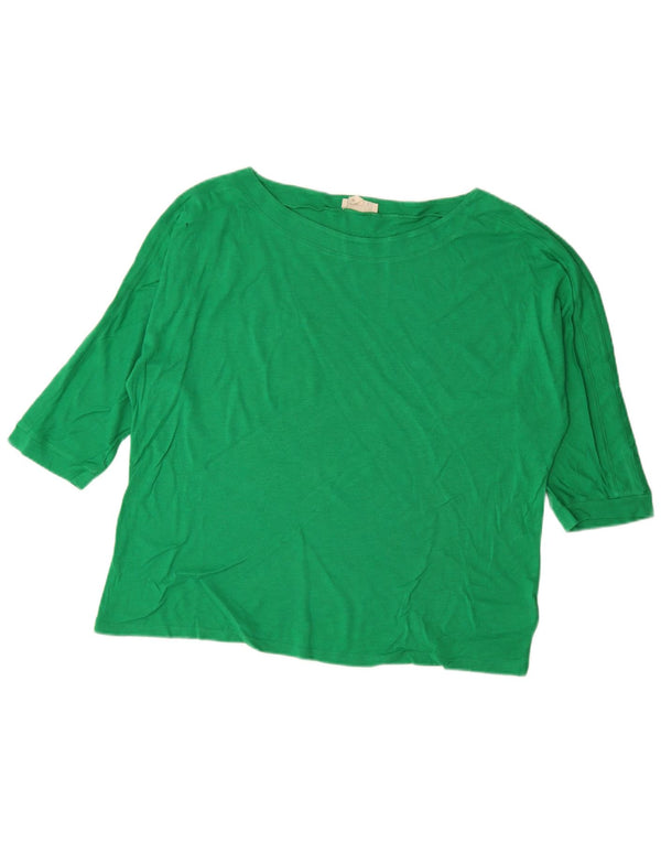 Phase Eight Womens Top 3/4 Sleeve UK 18 XL Green Cotton