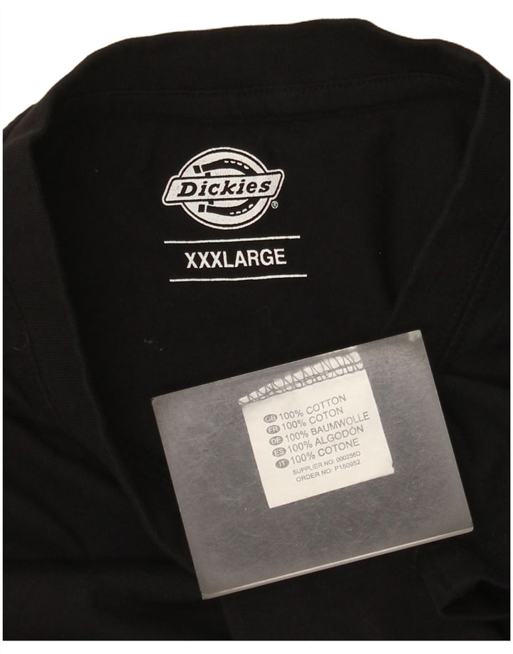 Dickies Mens T-Shirt Top 3XL Black Cotton