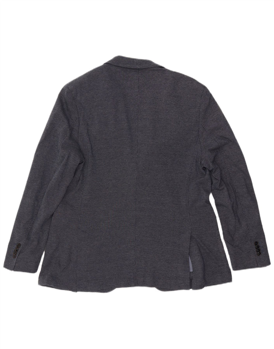 Massimo Dutti Mens 2 Button Blazer Jacket EU 58 2XL Navy Blue Cotton