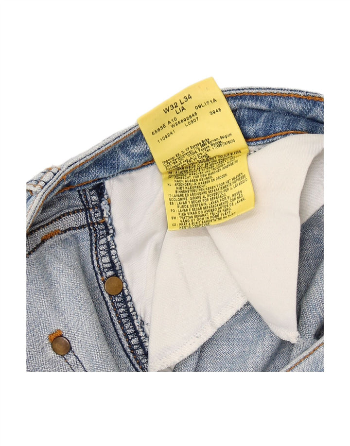 WRANGLER Womens Lia Slim Jeans W32 L34 Blue Cotton