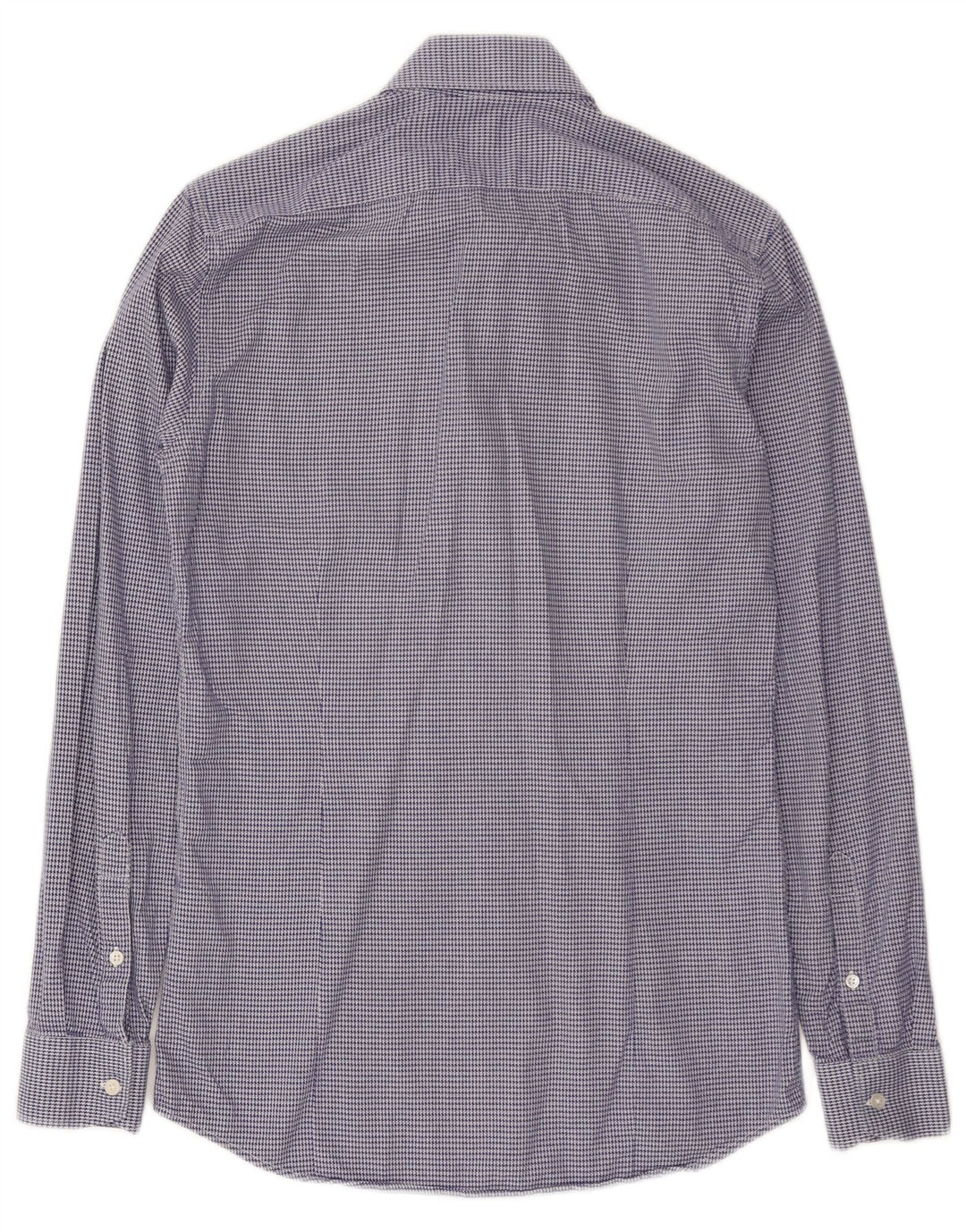 Reiss Mens Slim Fit Shirt XS Blue Houndstooth Cotton