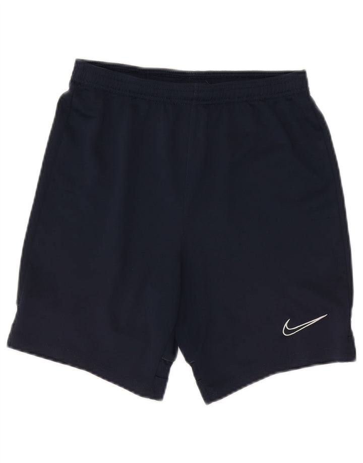 Nike Boys Dri Fit Sport Shorts 12-13 Years Large Navy Blue Polyester