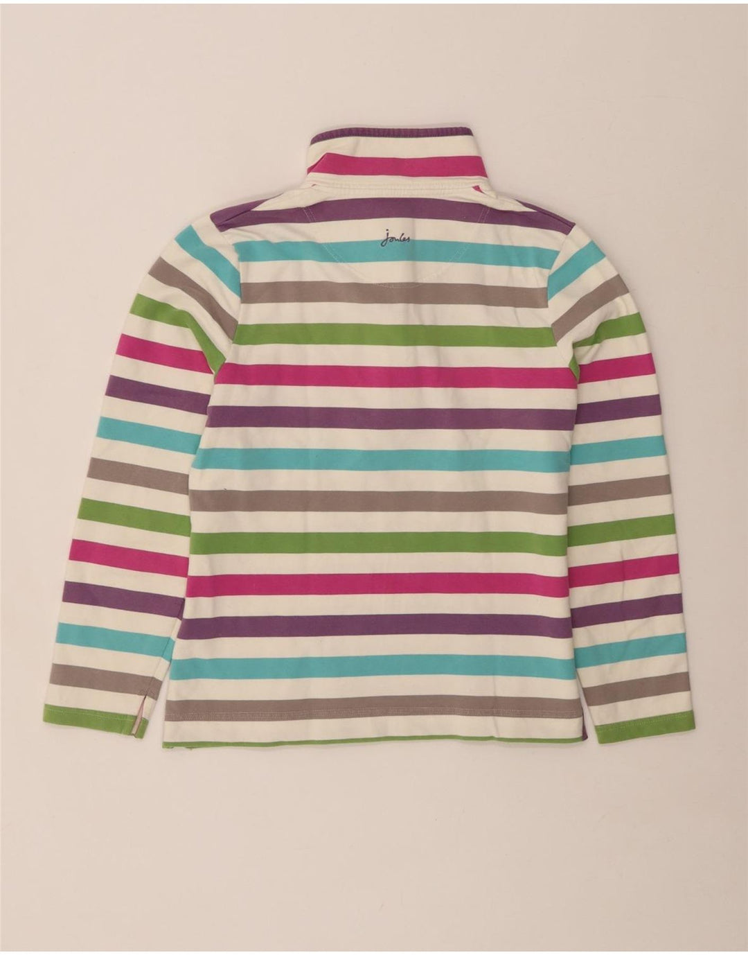 JOULES Womens Sweatshirt Jumper UK 10 Small Multicoloured Striped