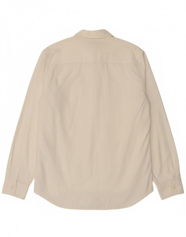 Calvin Klein Mens Shirt XL Off White Cotton