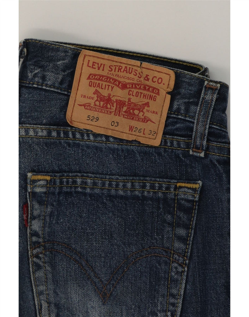 LEVI'S Womens 529 Curvy Bootcut Jeans W26 L32  Blue Cotton Vintage Levi's and Second-Hand Levi's from Messina Hembry 