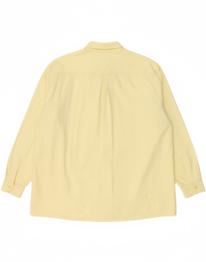 PAOLO NEGRATO Mens Milano Pullover Shirt XL Yellow Cotton