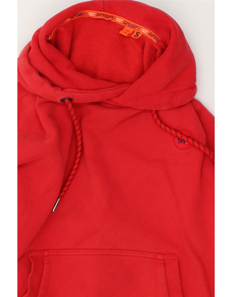 SUPERDRY Mens Hoodie Jumper Small Red Cotton | Vintage Superdry | Thrift | Second-Hand Superdry | Used Clothing | Messina Hembry 