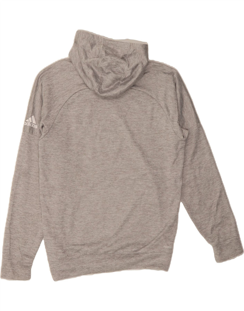 ADIDAS Mens Hoodie Jumper Medium Grey Polyester Vintage Adidas and Second-Hand Adidas from Messina Hembry 