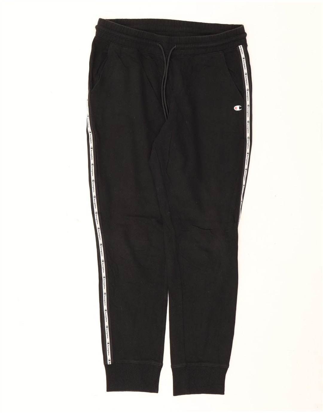 Champion Womens Graphic Tracksuit Trousers Joggers UK 12 Medium  Black