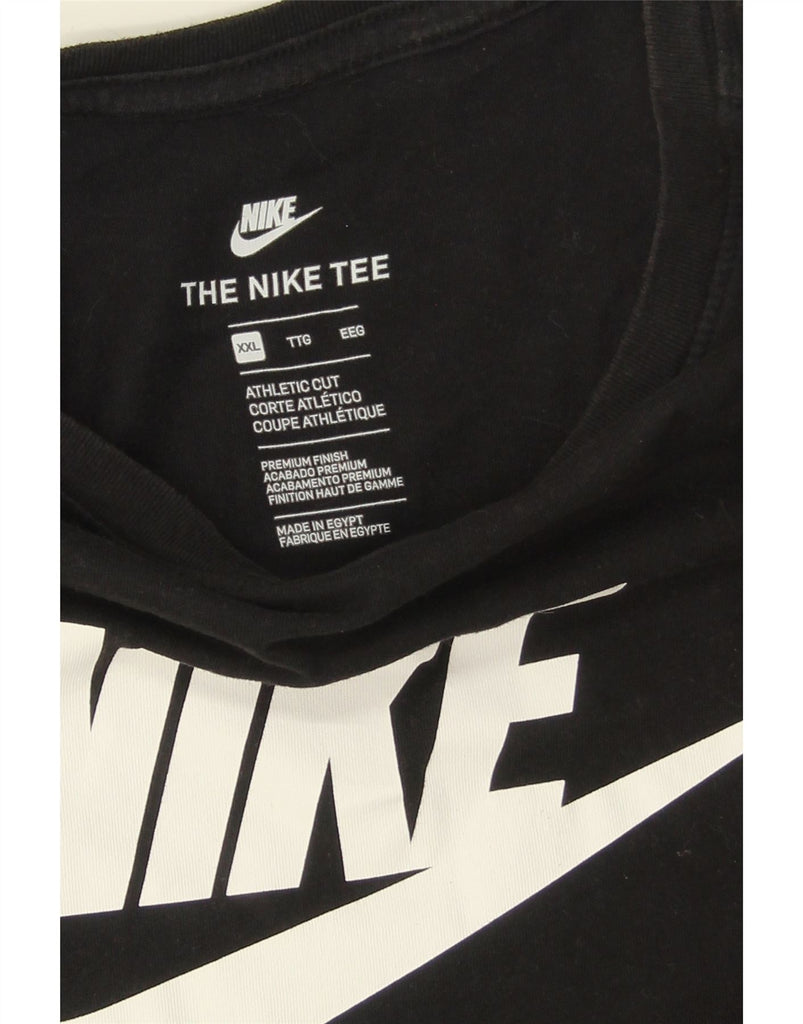 NIKE Mens Athletic Cut Graphic T-Shirt Top 2XL Black Vintage Nike and Second-Hand Nike from Messina Hembry 