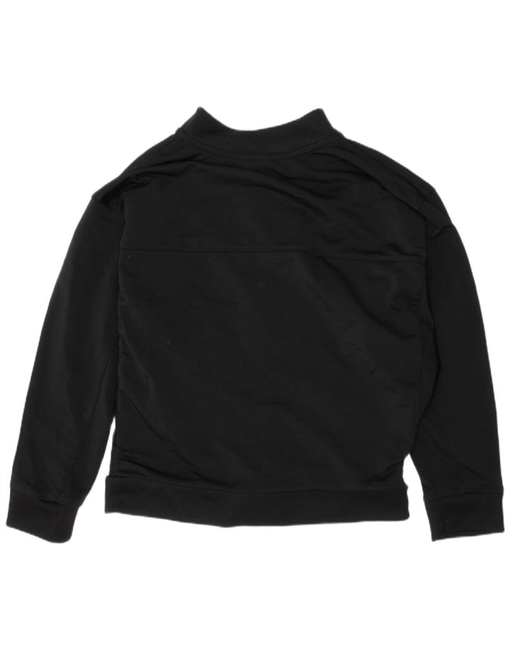 Adidas Boys Tracksuit Top Jacket 7-8 Years Small Black Polyester