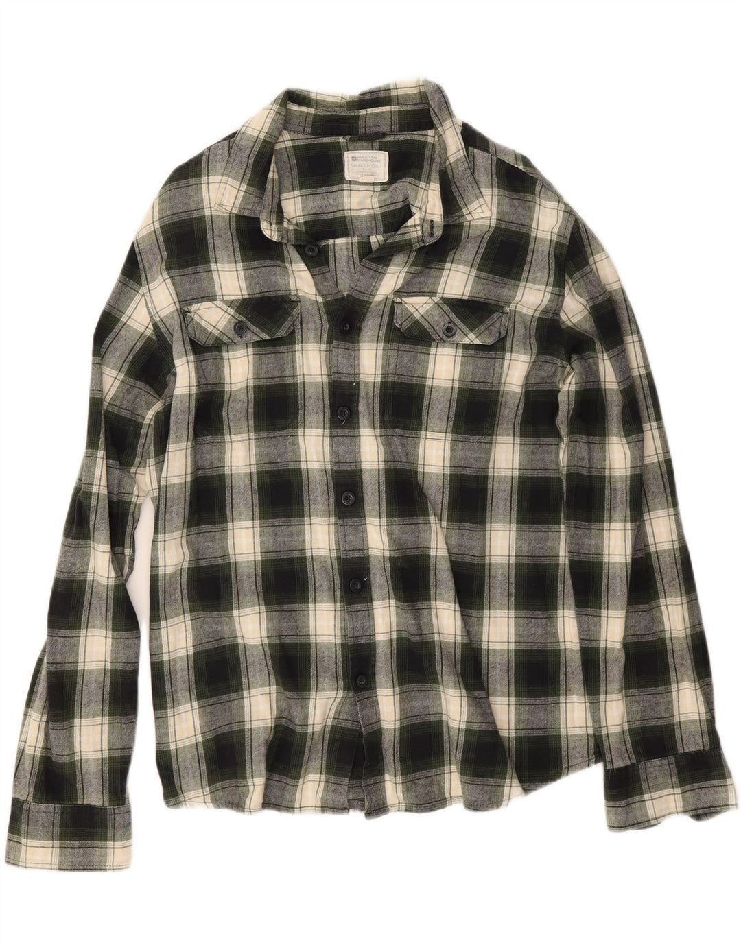 Mountain Warehouse Mens Flannel Shirt XL Green Check Cotton