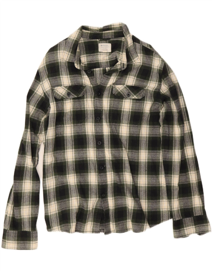 Mountain Warehouse Mens Flannel Shirt XL Green Check Cotton