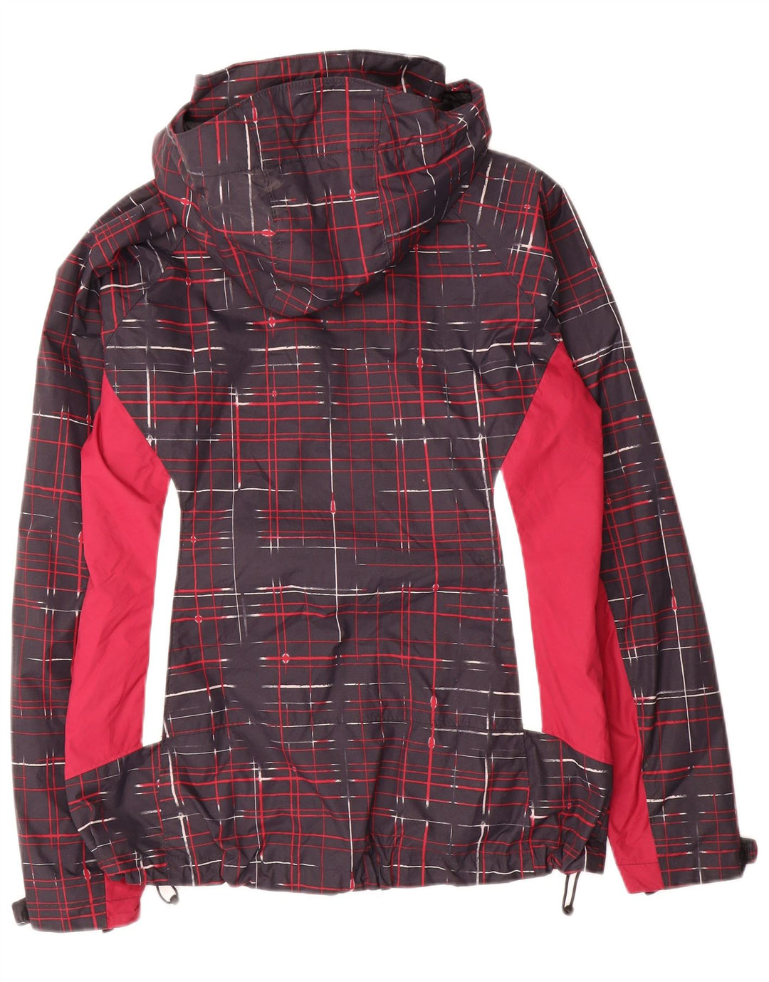 Columbia Womens Interchange Hooded Rain Jacket UK 14 Medium Black Check