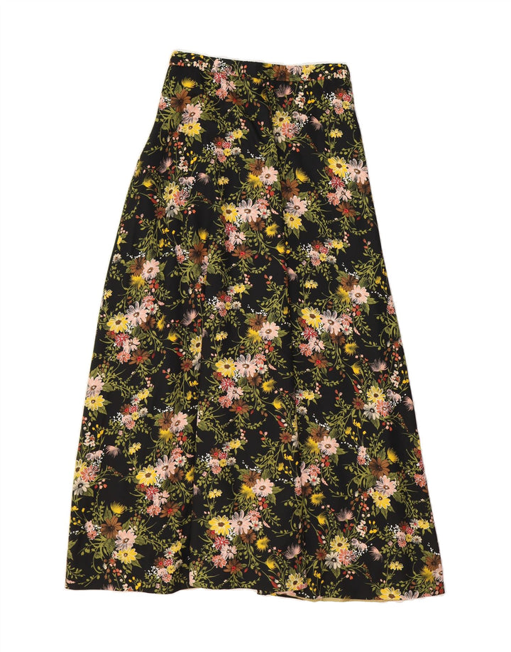 VINTAGE Womens Maxi Skirt W28 Medium Multicoloured Floral Vintage Vintage and Second-Hand Vintage from Messina Hembry 