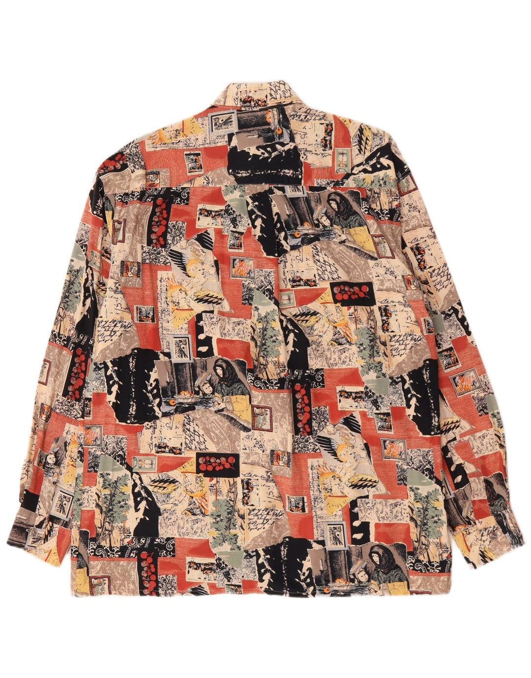 Vintage Mens Abstract Pattern Shirt Size 38/40 Medium Multicoloured Viscose