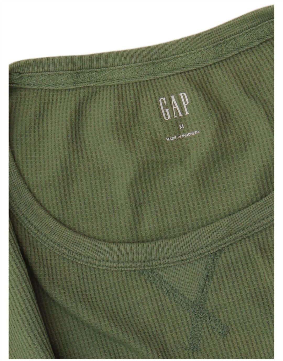 GAP Womens Top Long Sleeve UK 12 Medium Green