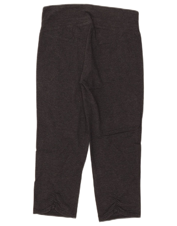 Puma Womens Capri Leggings UK 12 Medium Grey Cotton