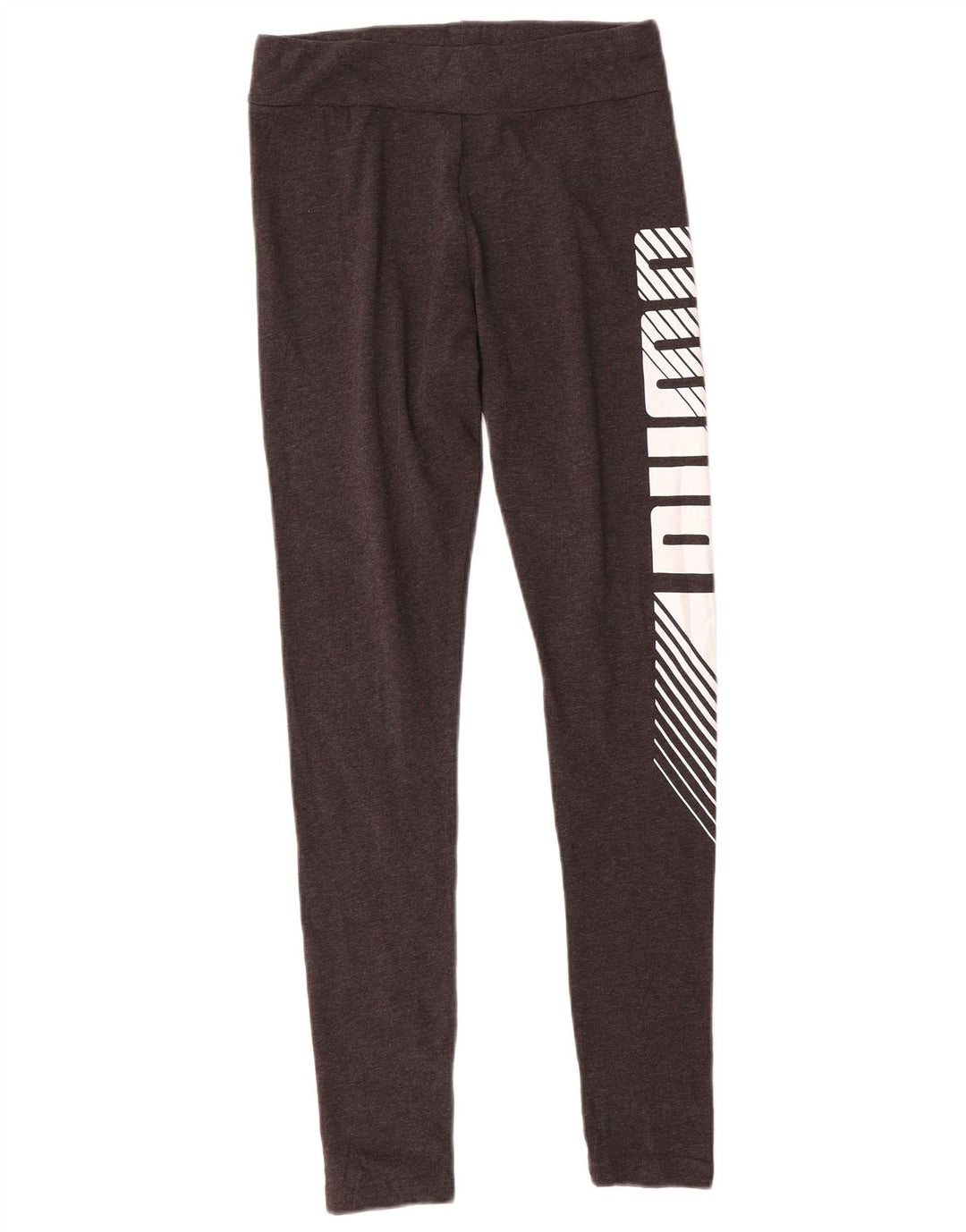 Puma Womens Graphic Leggings UK 10 Small Grey Cotton