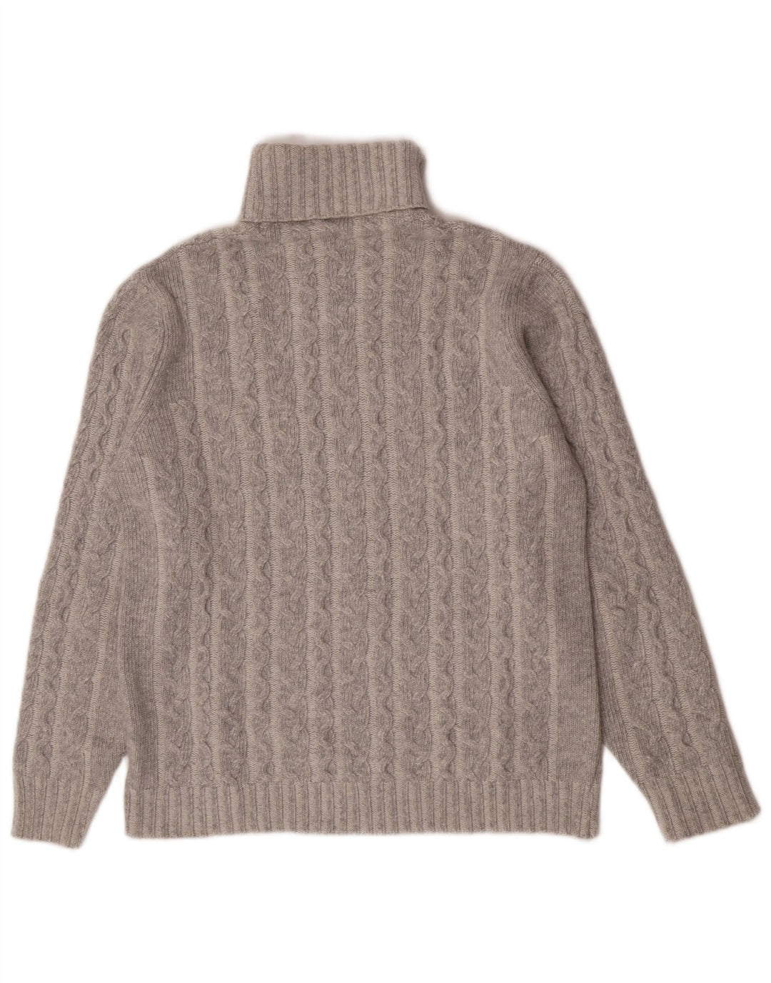 Vintage Womens Roll Neck Jumper Sweater UK 18 XL Grey Wool