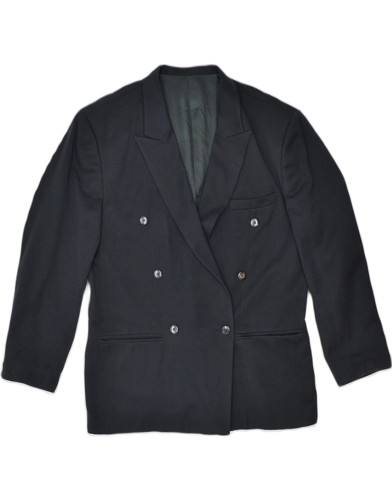 DUCA VISCONTI DI MODRONE Mens Blazer Jacket UK 38 Medium Black Viscose | Vintage | Thrift | Second-Hand | Used Clothing | Messina Hembry 