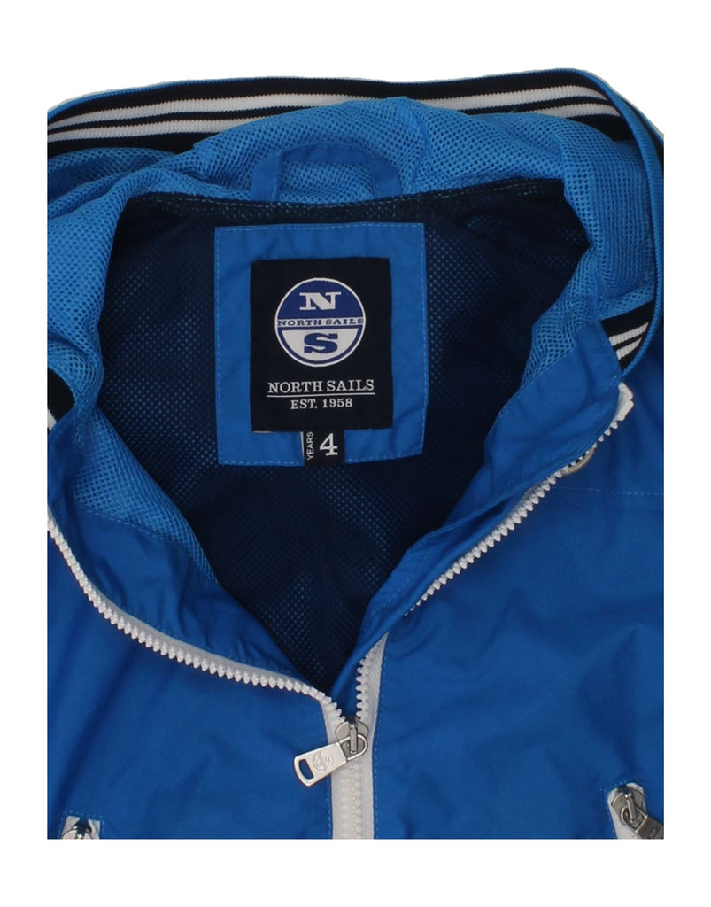 NORTH SAILS Boys Hooded Rain Jacket 3-4 Years Blue Nylon | Vintage North Sails | Thrift | Second-Hand North Sails | Used Clothing | Messina Hembry 