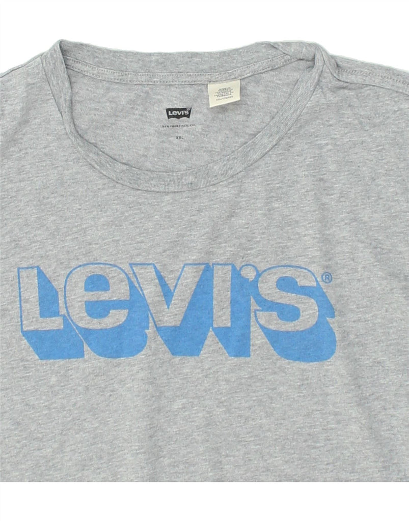 LEVI'S Mens Graphic T-Shirt Top 2XL Grey Cotton | Vintage Levi's | Thrift | Second-Hand Levi's | Used Clothing | Messina Hembry 