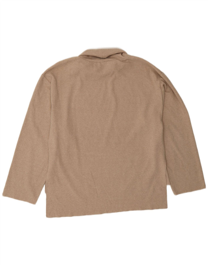 Zara Womens Roll Neck Jumper Sweater UK 16 Large Beige Polyester