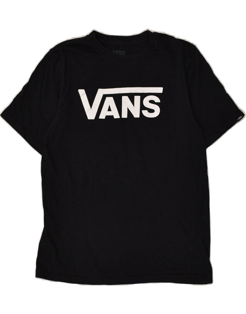 VANS Boys Classic Fit Graphic T-Shirt Top 12-13 Years Large Black Cotton | Vintage Vans | Thrift | Second-Hand Vans | Used Clothing | Messina Hembry 