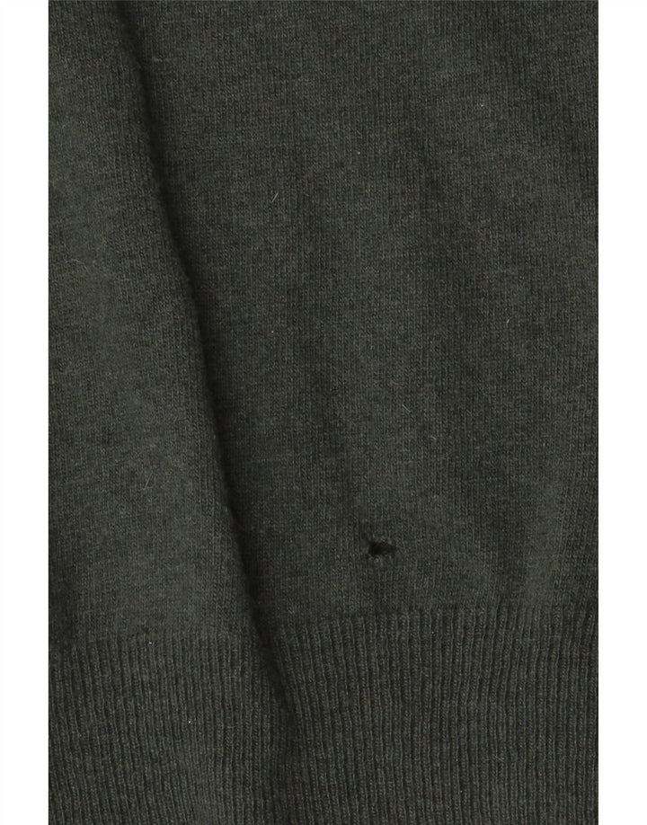 Kappa Mens Crew Neck Jumper Sweater Large Green Lambswool