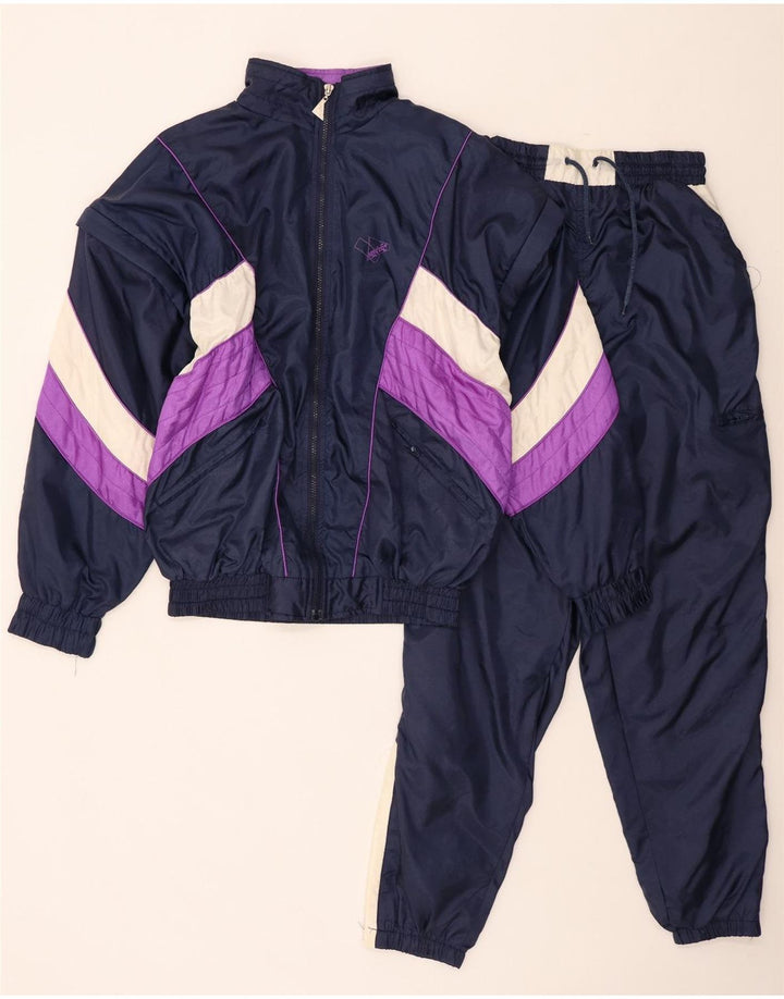 Pandora Mens Full Tracksuit Medium Navy Blue Colourblock Polyamide Retro