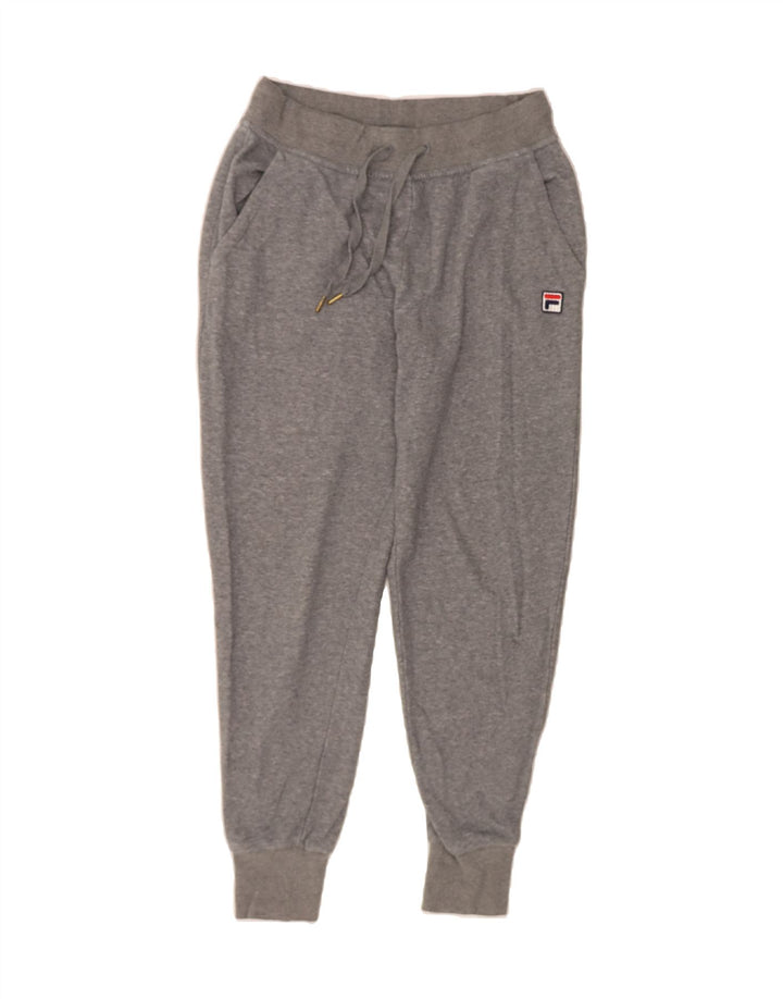 FILA Womens Tracksuit Trousers Joggers UK 12 Medium  Grey Cotton Vintage Fila and Second-Hand Fila from Messina Hembry 