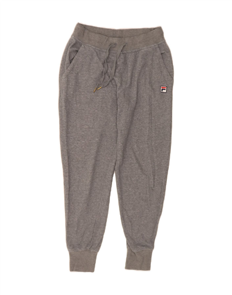 FILA Womens Tracksuit Trousers Joggers UK 12 Medium  Grey Cotton Vintage Fila and Second-Hand Fila from Messina Hembry 