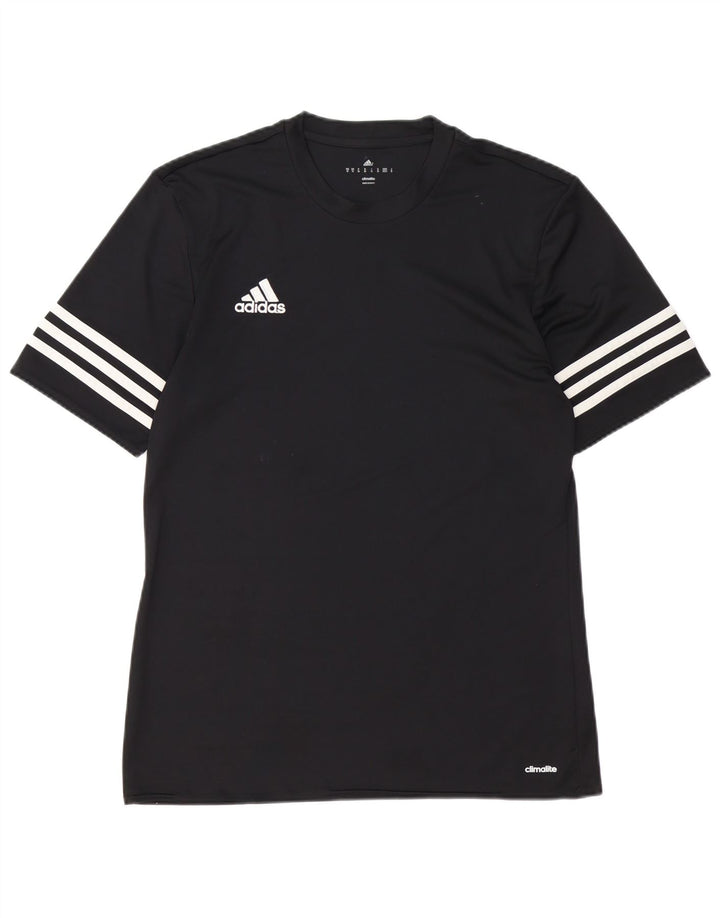 Adidas Mens Climalite T-Shirt Top Medium Black Polyester