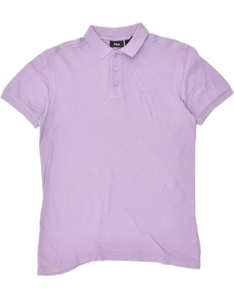 FILA Mens Polo Shirt Medium Purple Cotton | Vintage Fila | Thrift | Second-Hand Fila | Used Clothing | Messina Hembry 