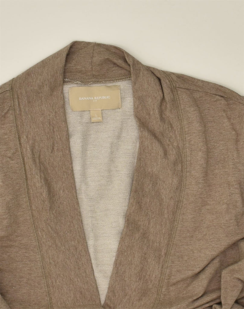 BANANA REPUBLIC Womens Sweatshirt Jumper UK 16 Large Brown Cotton | Vintage Banana Republic | Thrift | Second-Hand Banana Republic | Used Clothing | Messina Hembry 