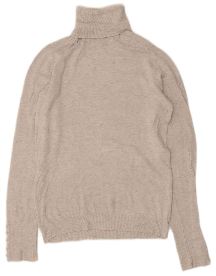 Zara Womens Roll Neck Jumper Sweater UK 12 Medium Grey