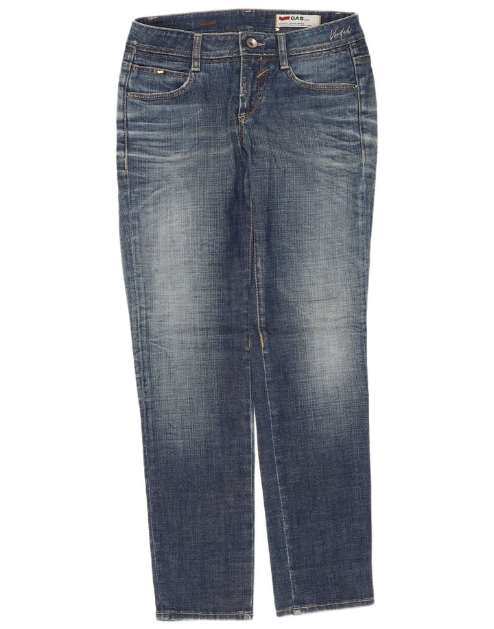 Gas Womens Slim Jeans W28 L29 Blue Cotton