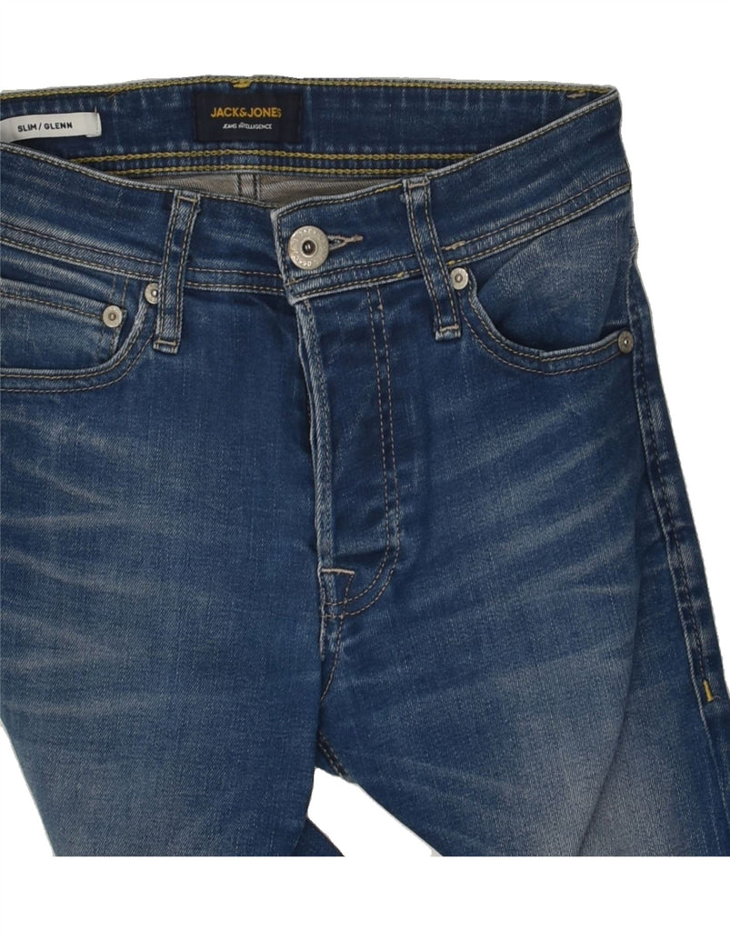 JACK & JONES Mens GLENN Slim Jeans W26 L32 Blue Cotton | Vintage Jack & Jones | Thrift | Second-Hand Jack & Jones | Used Clothing | Messina Hembry 