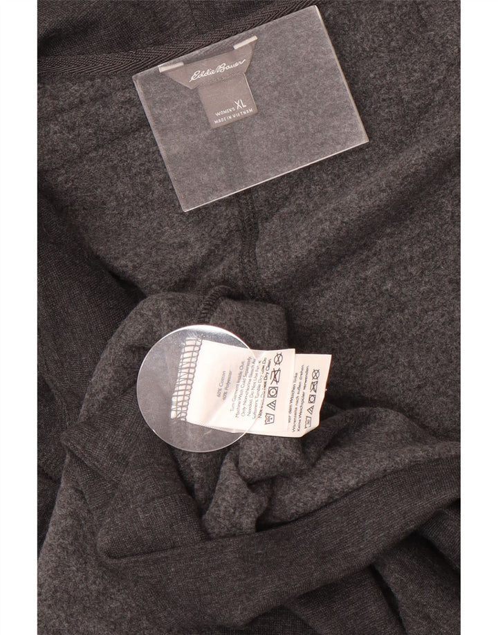 Eddie Bauer Womens Oversized Longline Open Cardigan Sweater UK 18 XL Grey