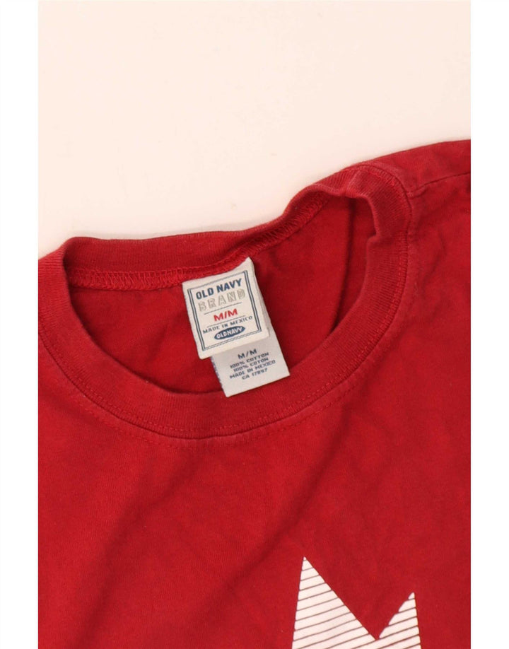 Old Navy Mens Graphic T-Shirt Top Medium Red Cotton