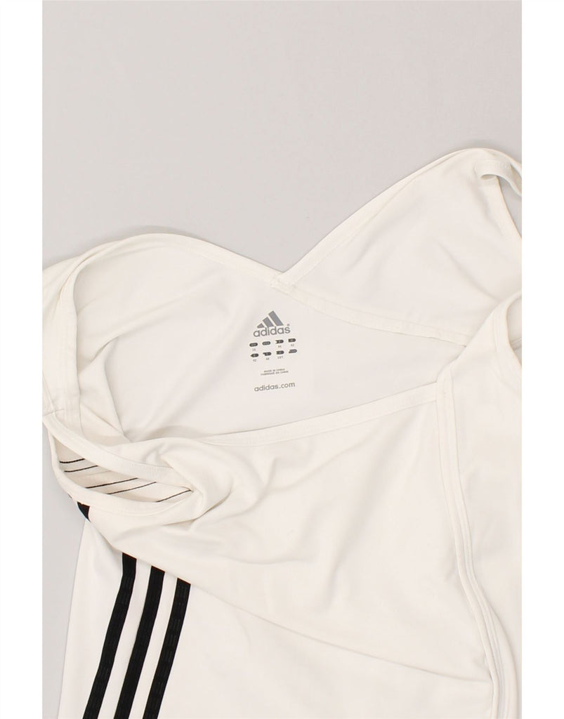 ADIDAS Womens Climalite Vest Top UK 16 Large White Polyester | Vintage Adidas | Thrift | Second-Hand Adidas | Used Clothing | Messina Hembry 