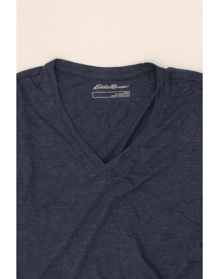 EDDIE BAUER Womens T-Shirt Top UK 12 Medium Navy Blue Cotton Vintage Eddie Bauer and Second-Hand Eddie Bauer from Messina Hembry 