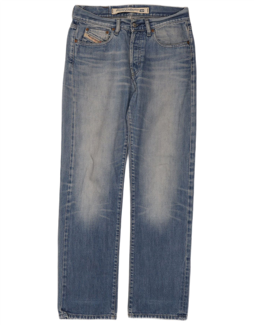 Diesel Mens Straight Jeans W29 L30 Blue Cotton