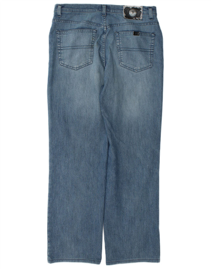 Trussardi Mens Straight Jeans W32 L30 Blue Cotton