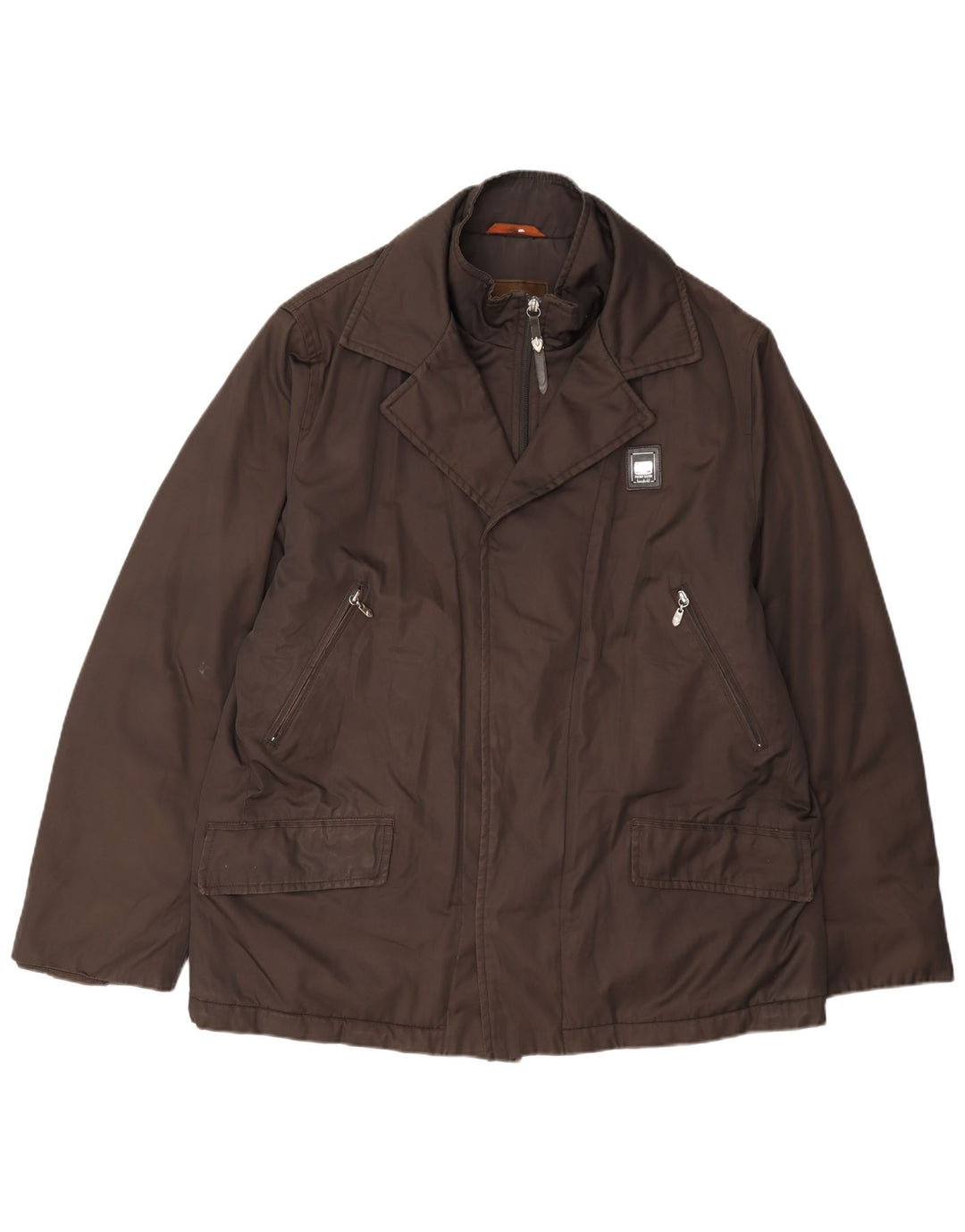 Piero Guidi Mens Windbreaker Jacket UK 44 2XL Brown Polyester