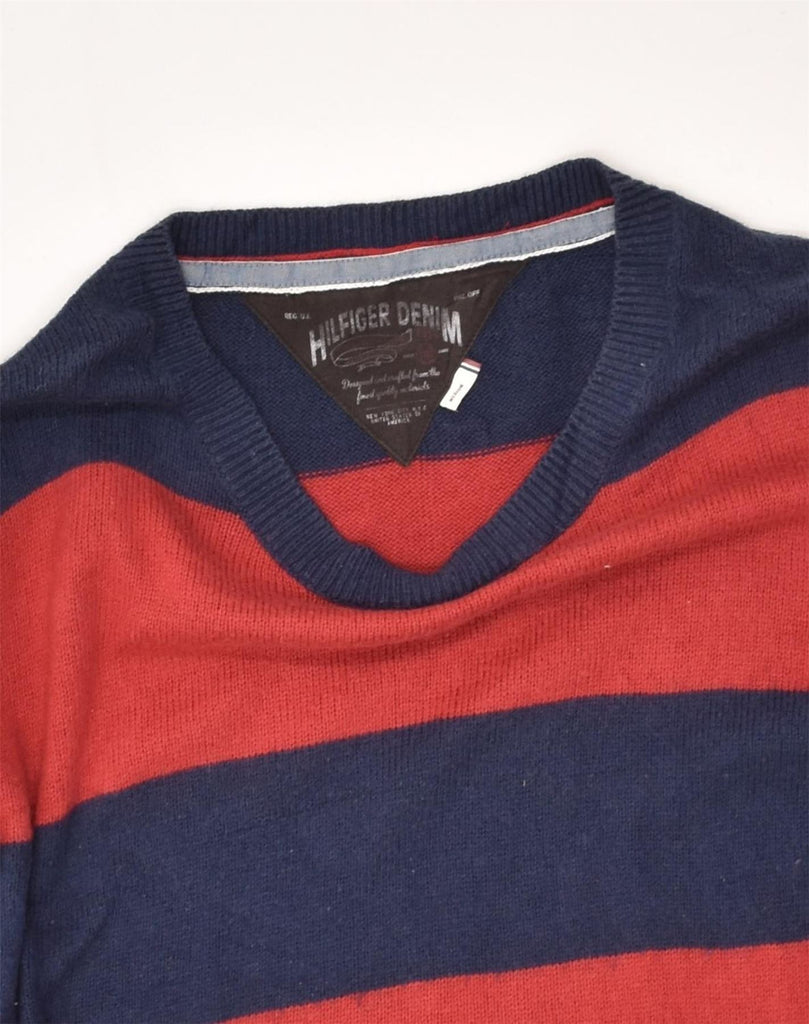 TOMMY HILFIGER Womens Crew Neck Jumper Sweater UK 12 Medium Red | Vintage Tommy Hilfiger | Thrift | Second-Hand Tommy Hilfiger | Used Clothing | Messina Hembry 