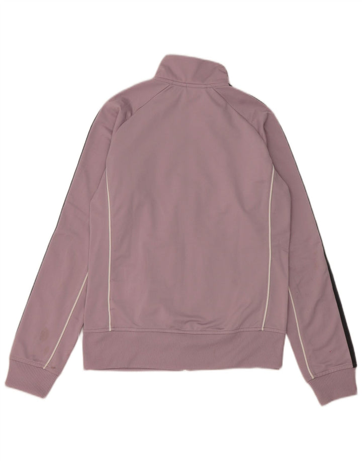 Adidas Girls Tracksuit Top Jacket 13-14 Years Purple Polyester