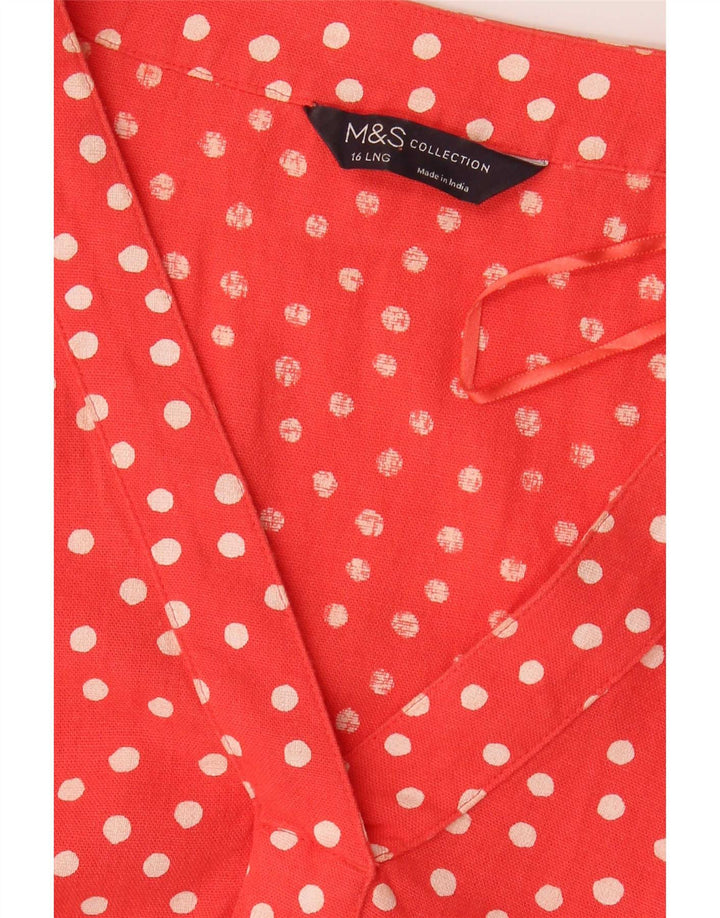Marks & Spencer Womens Sheath Dress UK 16 Large Red Polka Dot