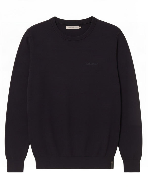 Calvin Klein Jeans Mens Boat Neck Jumper Sweater Medium Navy Blue Cotton